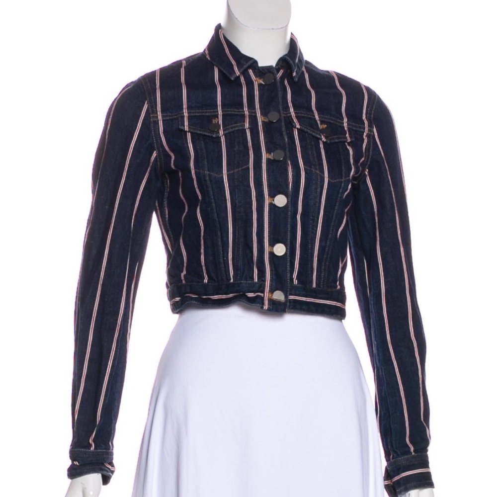 T Alexander Wang Striped Denim Jacket